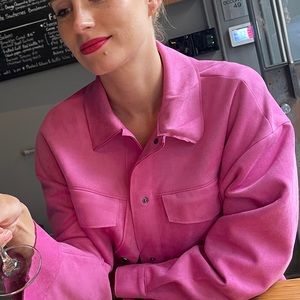 Zara Pibj Faux Suede cropped Jacket